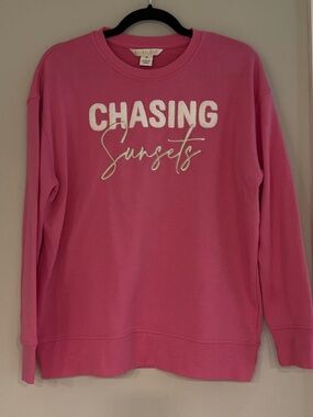 Shiraleah Pink "Chasing Sunsets" Crewneck Sweater
